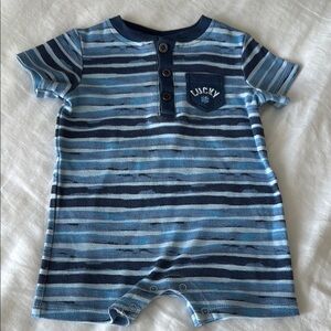 Lucky Brand Blue Striped Kids One Piece